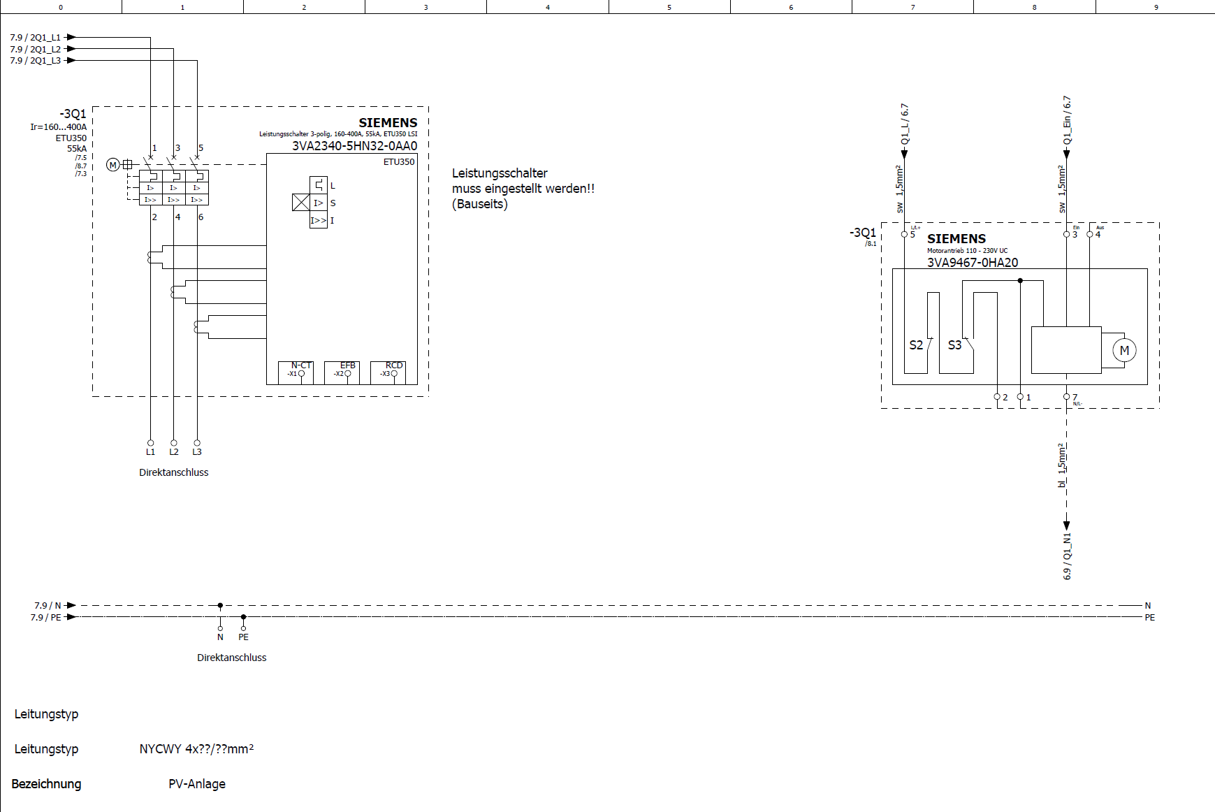 Messwandlerschrank 630A + NA-Schutz (inkl. APZ-Feld)